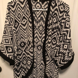 Monteau Medium Blouse Festival Boho‎ Black White